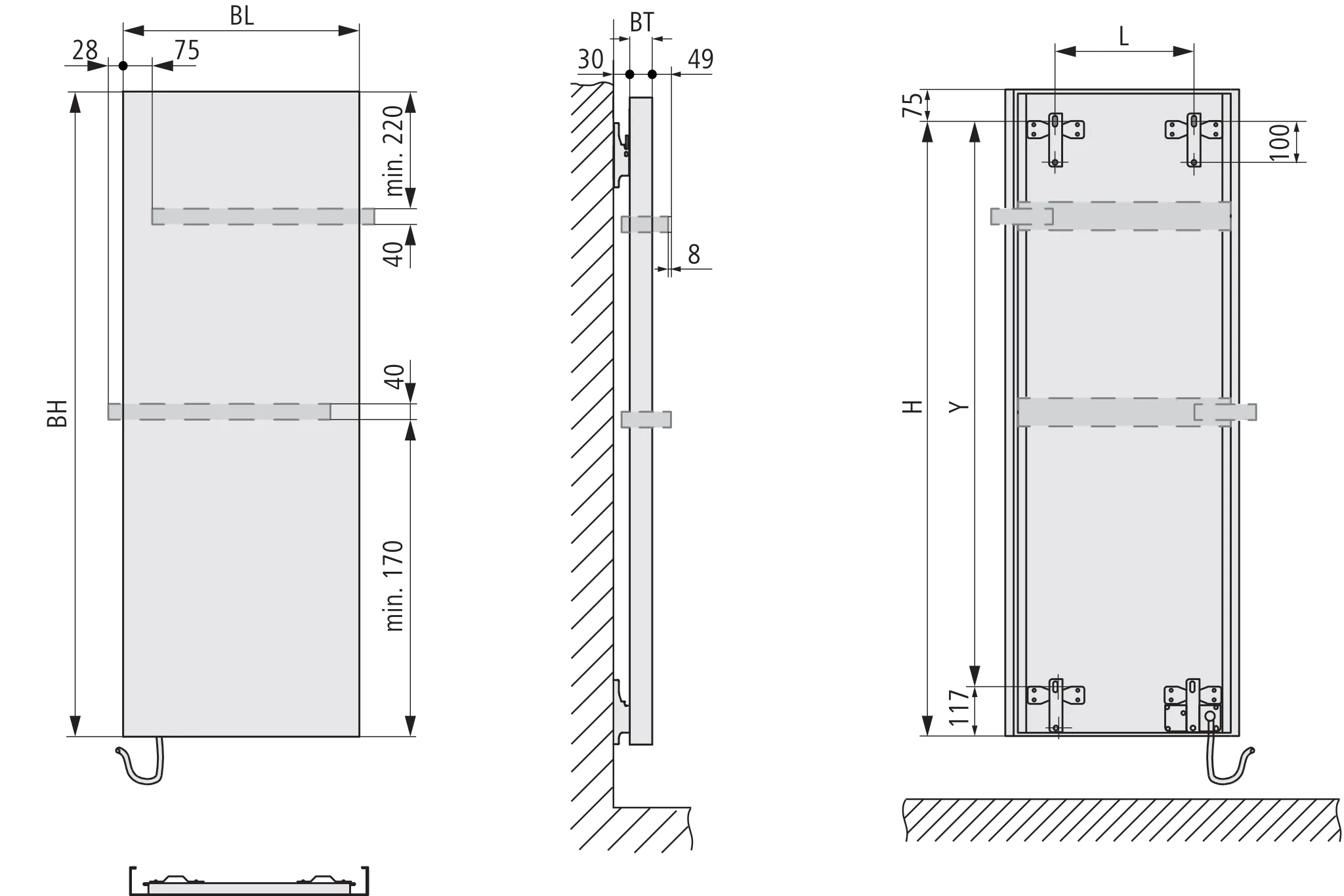 Kermi Design-Elektroheizkörper „Rubeo®-E“ 47 × 172,5 cm in Farbkonzept Kermi Design-Elektroheizkörper „Rubeo®-E“ 47 × 172,5 cm in Farbkonzept