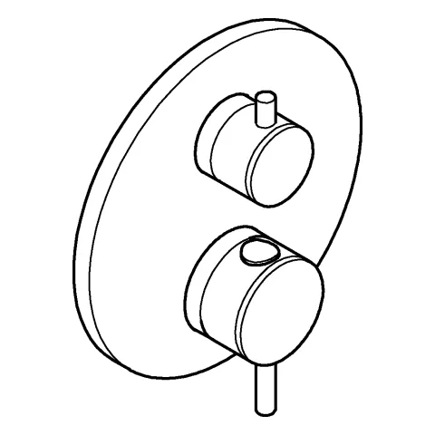 Thermostat-Wannenbatterie Atrio 24359, mit integrierter 2-Wege-Umstellung, Fertigmontageset für Rapido SmartBox, chrom Thermostat-Wannenbatterie Atrio 24359, mit integrierter 2-Wege-Umstellung, Fertigmontageset für Rapido SmartBox, chrom