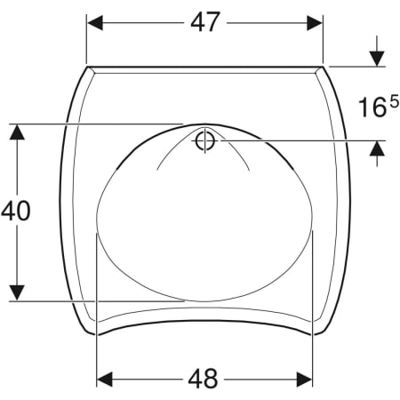 Wandwaschtisch „Vitalis“, rechteckig 65 × 60 cm 