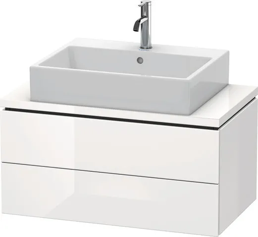 Duravit Waschtischunterschrank wandhängend „L-Cube“ 82 × 40 × 47,7 cm Weiß Hochglanz