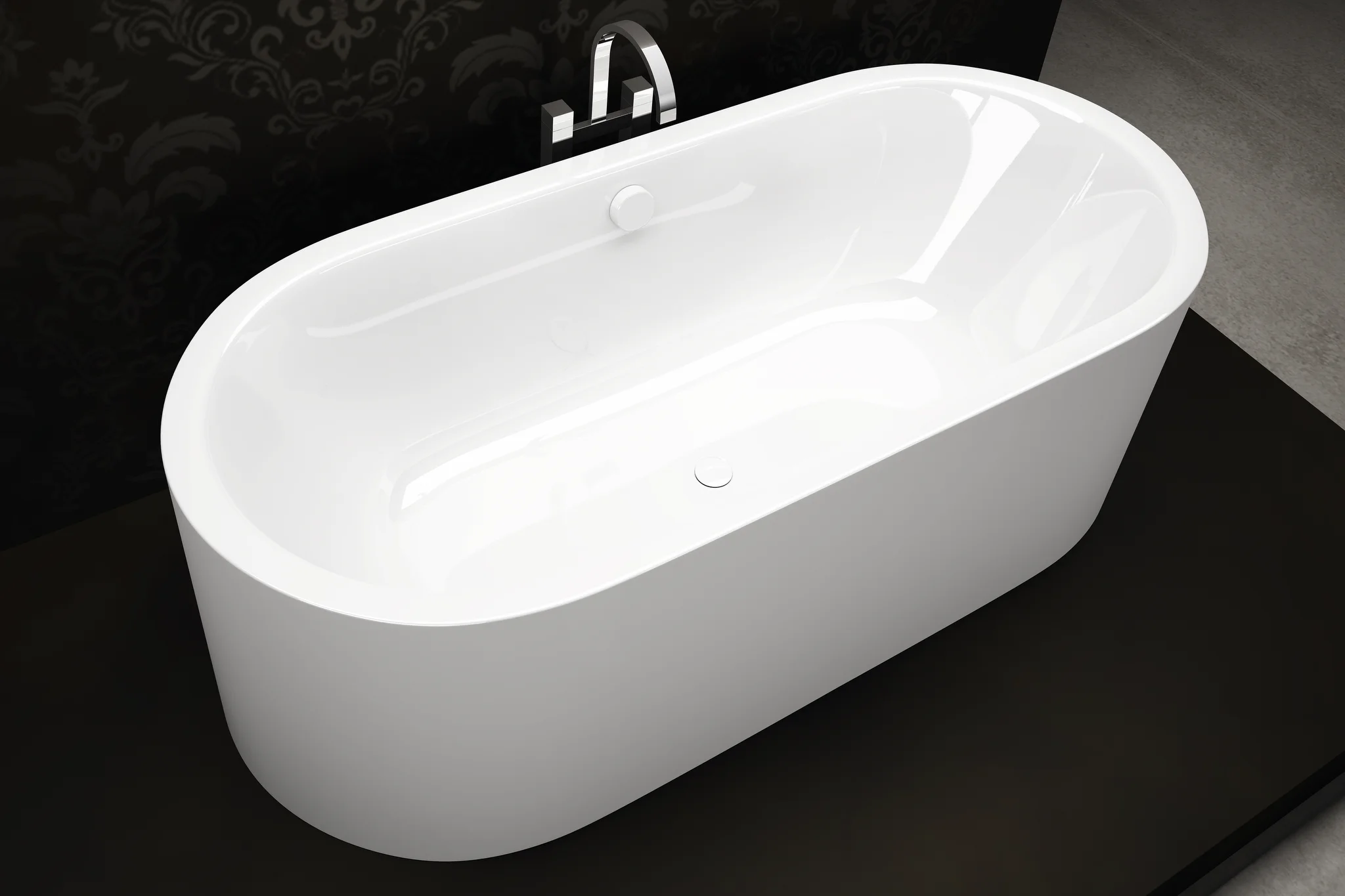 Kaldewei MEISTERSTÜCK CENTRO DUO OVAL Badewanne, alpinweiß, Perl-Effekt, 1800x800 mm, 460 mm Tiefe