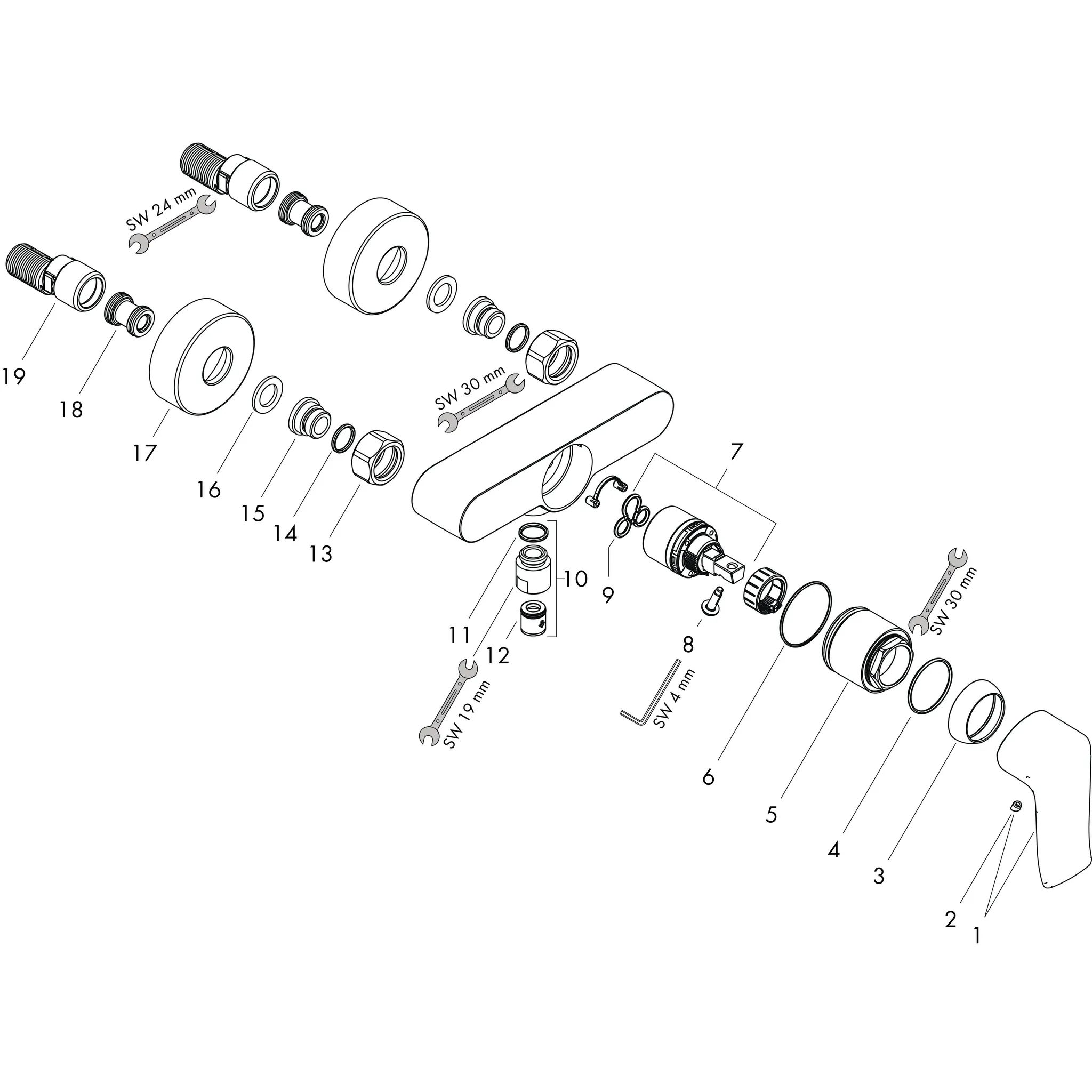 Hansgrohe Metris Einhebel-Brausemischer Aufputz, Chrom Hansgrohe Metris Einhebel-Brausemischer Aufputz, Chrom
