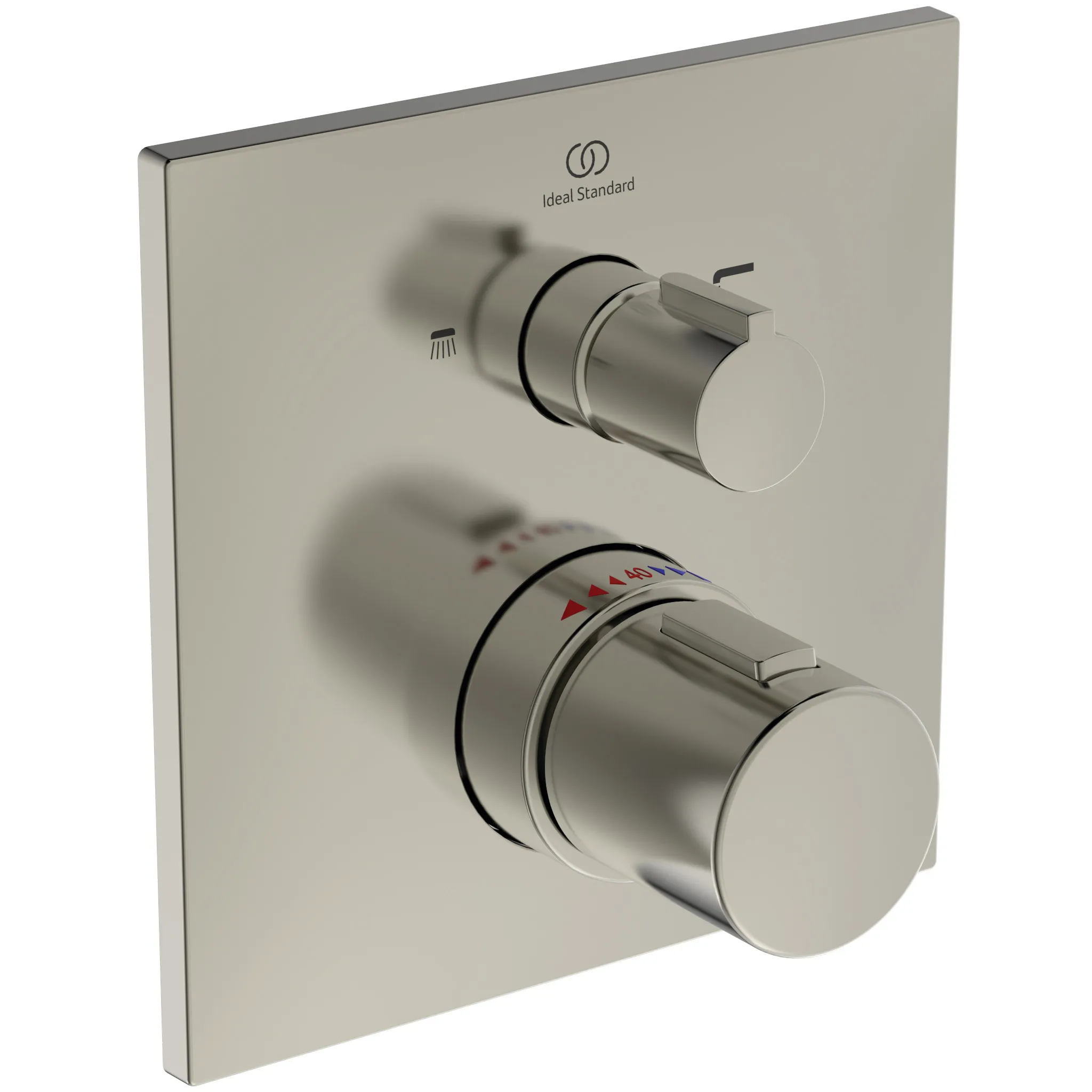 Badethermostat Unterputz Ceratherm C100, Bausatz 2, Rosette 163x163mm, Brushed Gold
