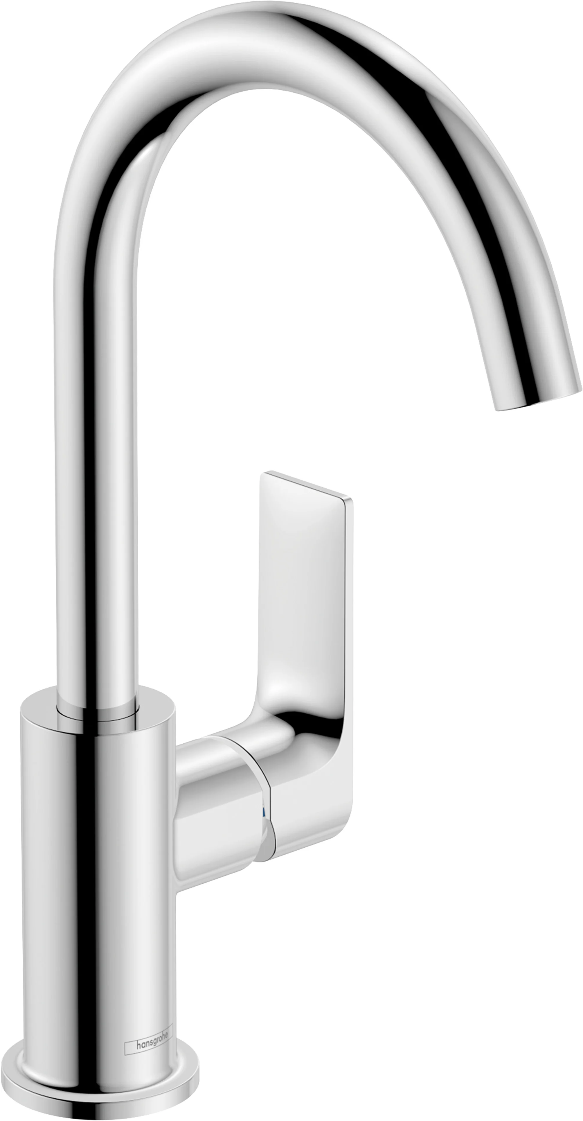 Hansgrohe Einhebel-Waschtischmischer Rebris E Chrom, 154 mm Ausladung, 222 mm Auslaufhöhe, 120° Schwenkbereich, 5 l/min Durchfluss