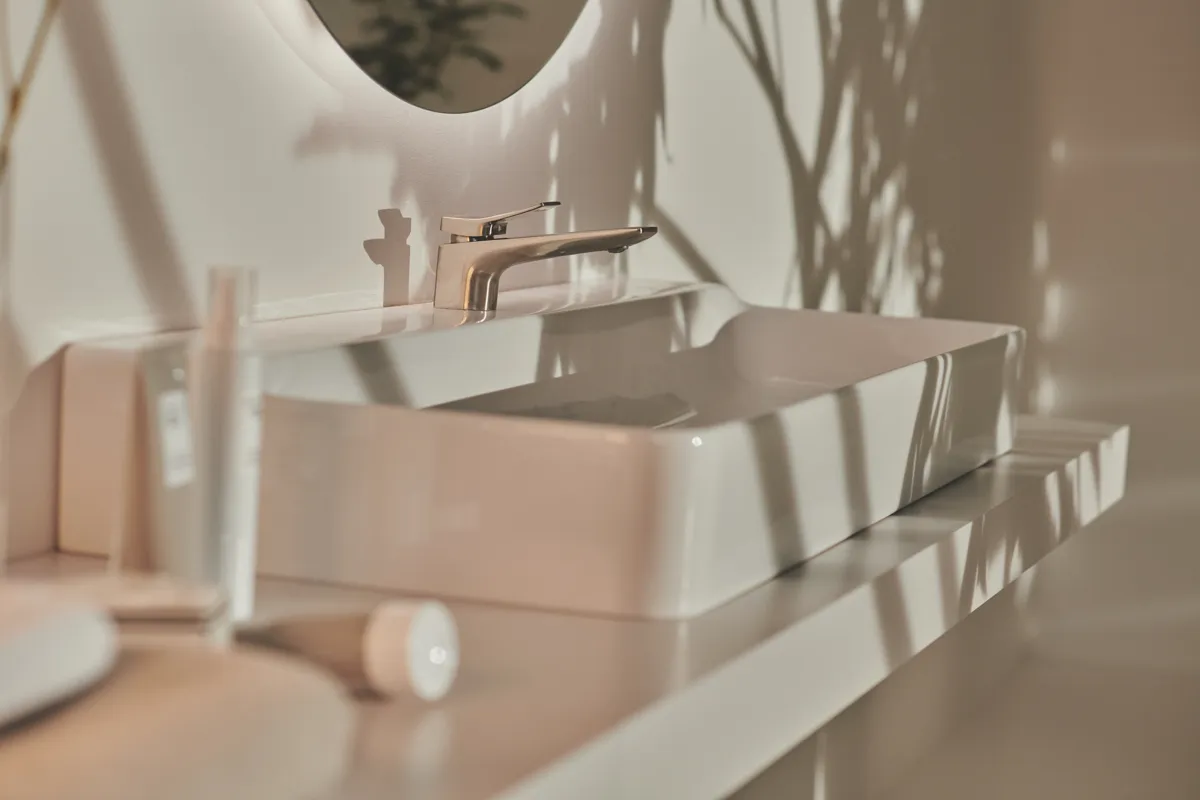 Waschbecken „Conca“ 120 × 45 × 14,5 cm, Hahnlochposition mittig in Weiß Waschbecken „Conca“ 120 × 45 × 14,5 cm, Hahnlochposition mittig in Weiß