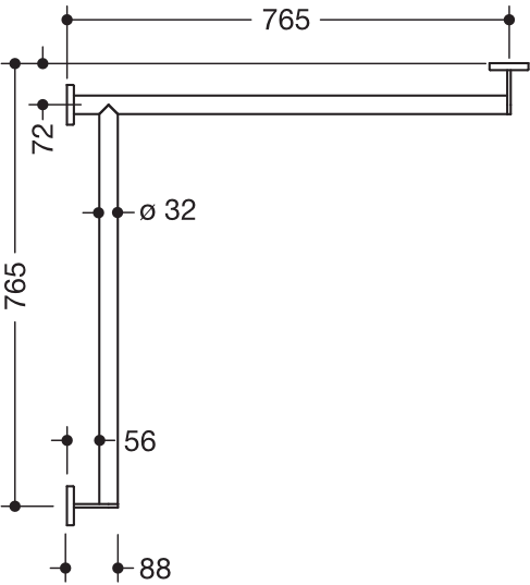 HEWI Haltegriff pulverbeschichtet „System 900“