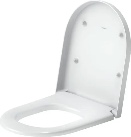 Duravit Univ.WC-Sitz D-shaped Tief 455mm Ülap Absenkaut. abnehmb. Scharn. Edelst. We
