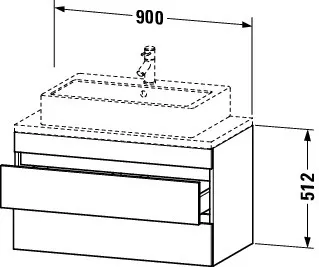 Duravit Waschtischunterschrank wandhängend „DuraStyle“ 90 × 51,2 × 47,8 cm