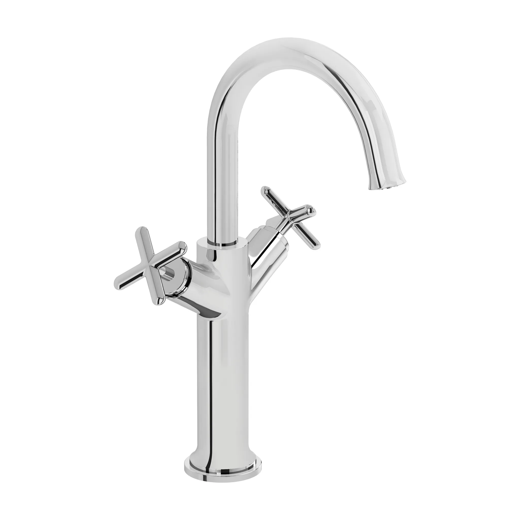 Origin Classic Zweigriff-Waschtischmischer Höhe 34 cm Einlochmontage Chrom