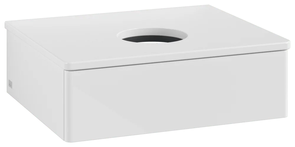 Villeroy & Boch Waschbeckenunterschrank Antao K07_1, Glossy White Lacquer, 600x190x500mm, mit SoftClosing und Push-to-open Funktion