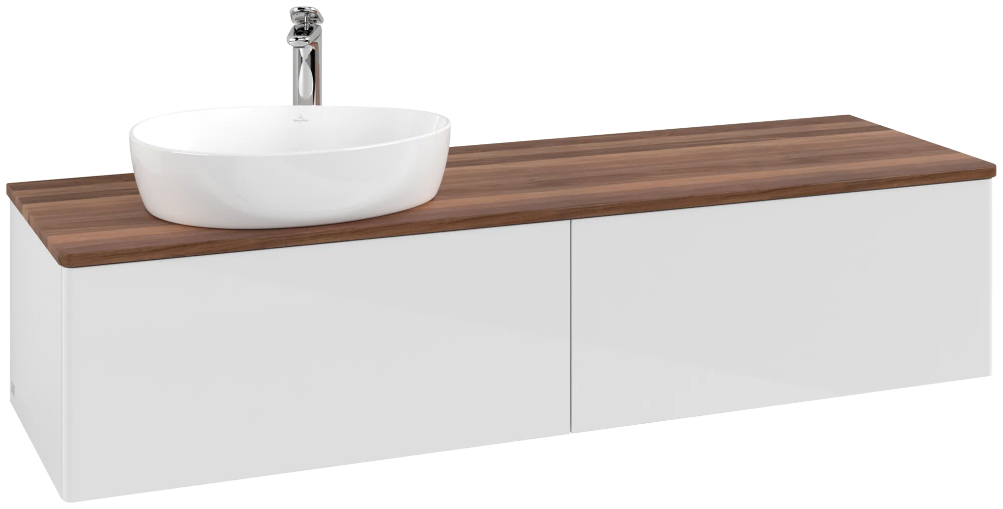 Villeroy & Boch Antao Waschbeckenunterschrank L37_5 Eckig Glossy White Lacquer