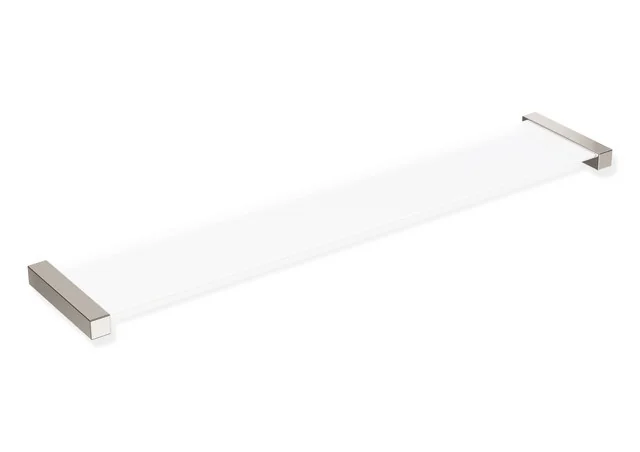 HEWI Ablage System 900Q, PVD, Glasplatte 4 mm, nickelglänzend, 616 x 122 mm, Höhe 20 mm