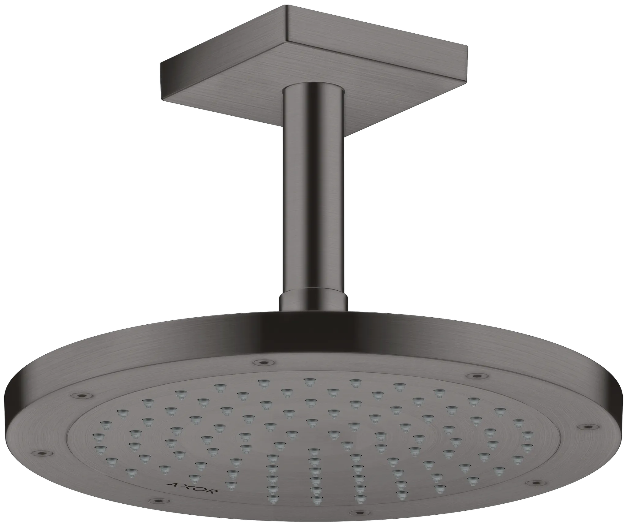 Hansgrohe AXOR ShowerSolutions Kopfbrause 245 1jet EcoSmart+ Brushed Black Chrome, 245 mm, verstellbarer Winkel, abnehmbar zur Reinigung