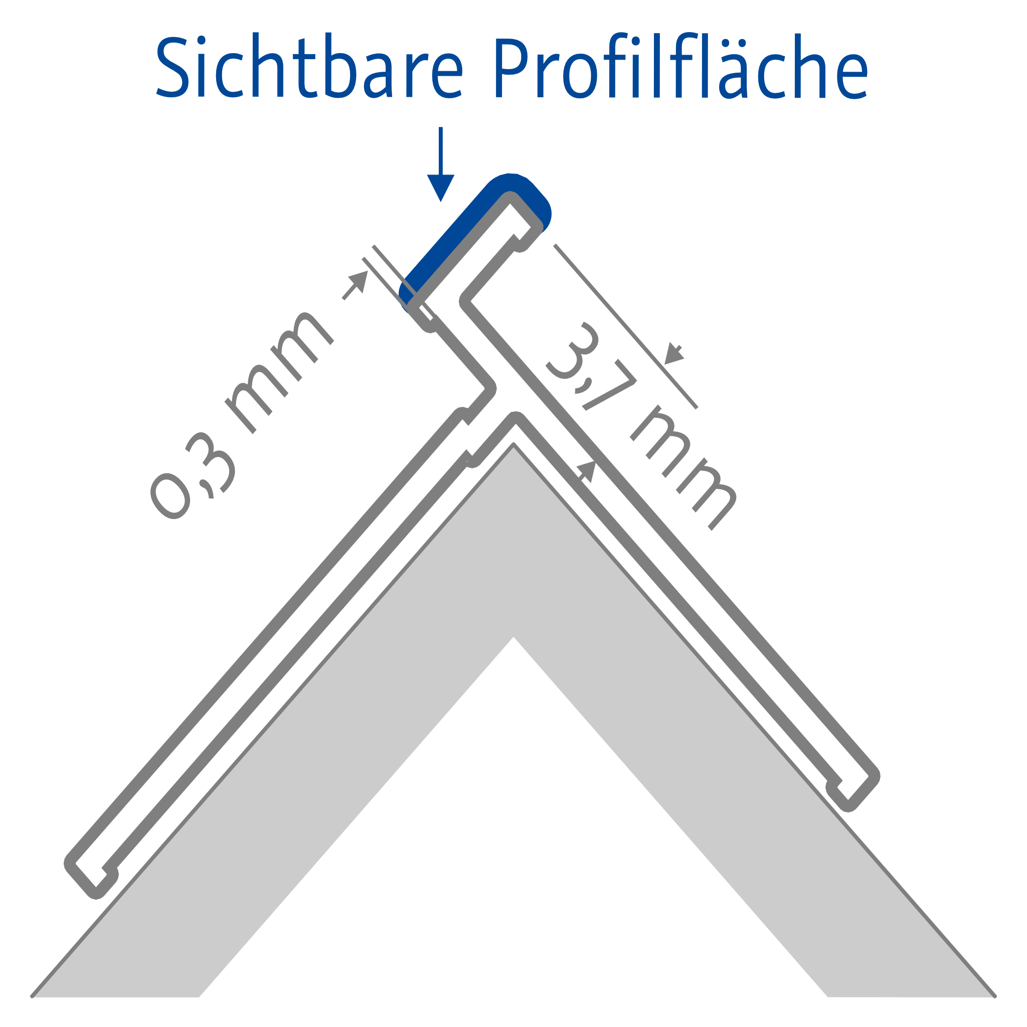 HSK Eckprofil außen, flächenbündig „RenoDeco“ für RenoDeco Wandverkleidungssystem in Alu Silber-matt (2,55 Meter)