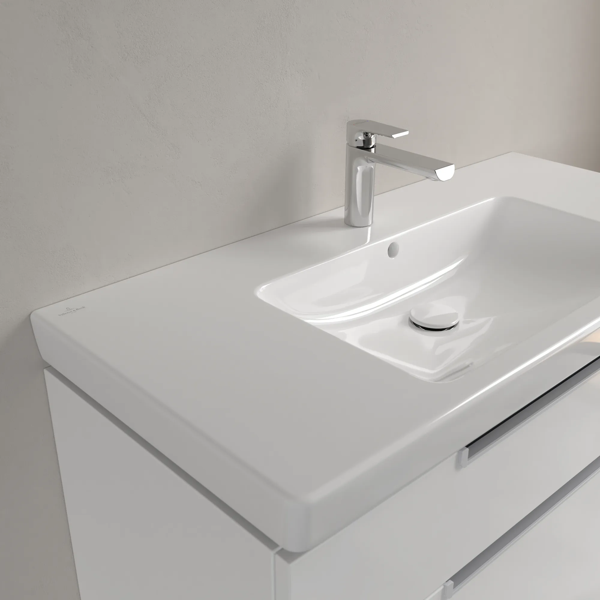 Villeroy & Boch Wandwaschtisch „Subway 2.0“ 1000 × 480 × 180 mm, für Becken mittig, mit Hahnlochbohrung, Hahnlochposition mittig, mit Hahnlochbank in Weiß Alpin Villeroy & Boch Wandwaschtisch „Subway 2.0“ 1000 × 480 × 180 mm, für Becken mittig, mit Hahnlochbohrung, Hahnlochposition mittig, mit Hahnlochbank in Weiß Alpin