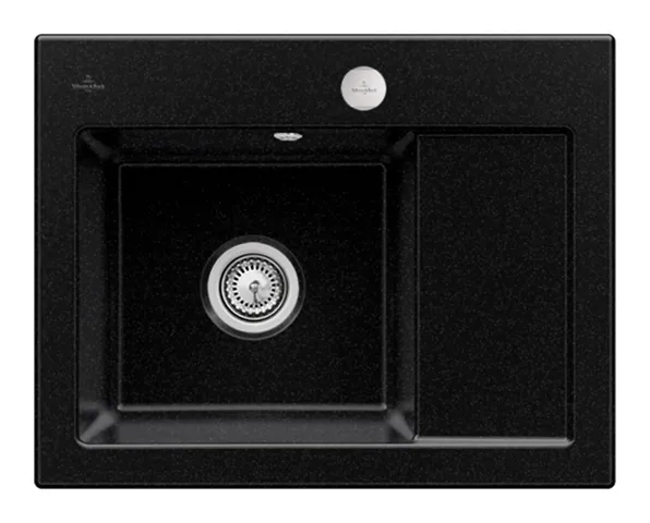 Villeroy & Boch Einbau-Küchenspülbecken „Subway“ 45 Compact 650 × 510 × 220 mm, für Becken links in Chromite Villeroy & Boch Einbau-Küchenspülbecken „Subway“ 45 Compact 650 × 510 × 220 mm, für Becken links in Chromite