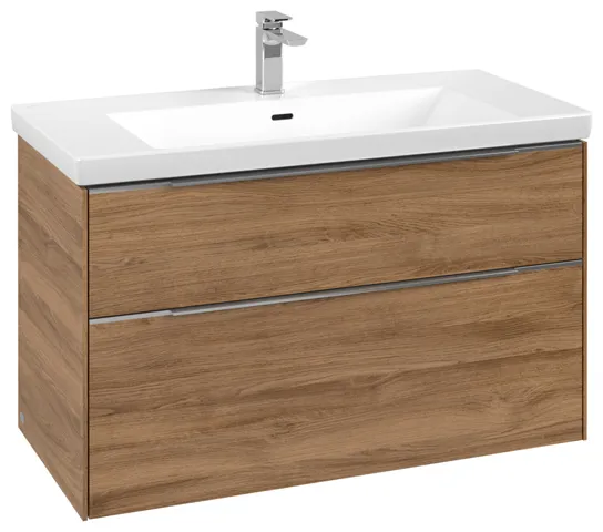 Villeroy & Boch Subway 3.0 Waschbeckenunterschrank C57000, 973 x 576 x 478 mm, Kansas Oak