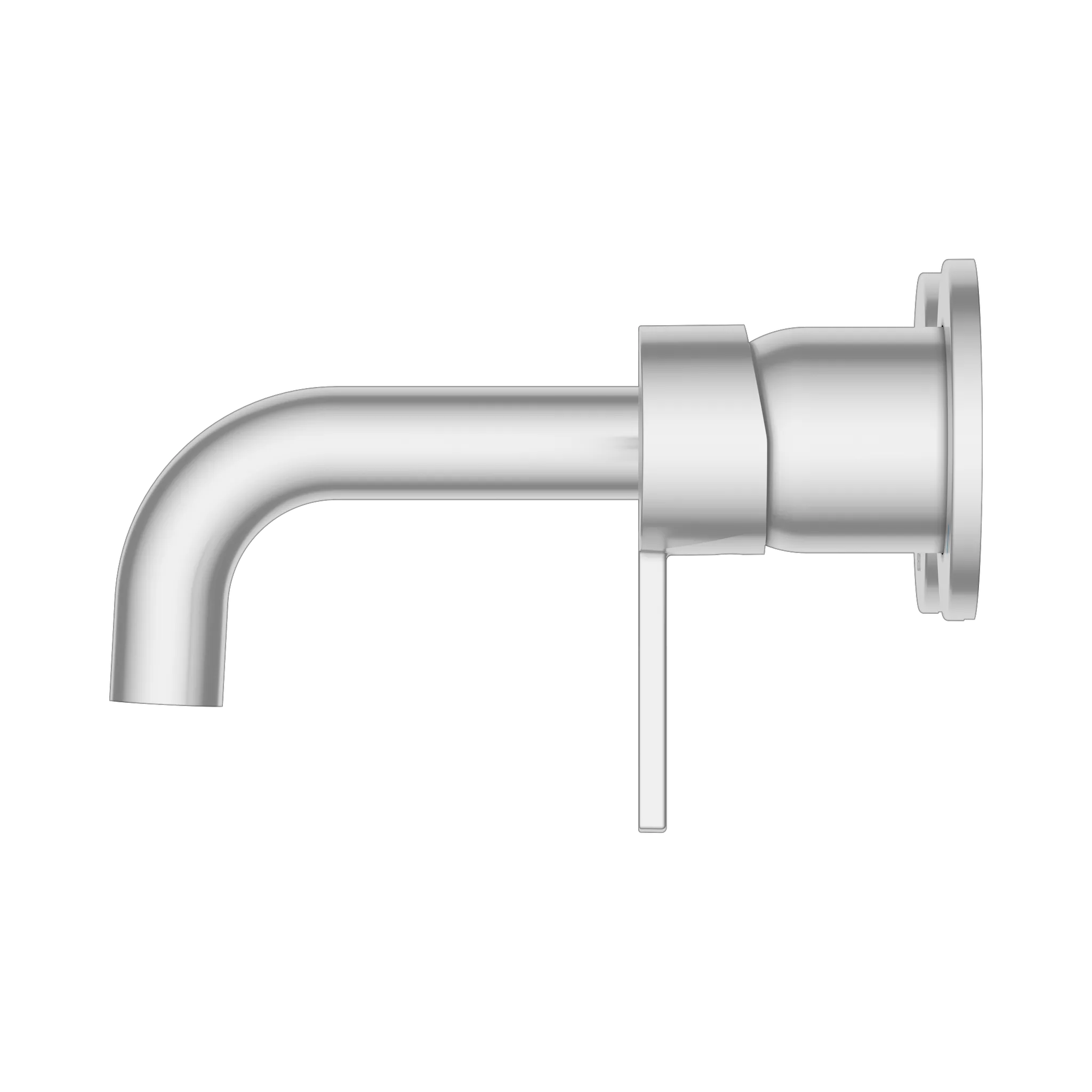 Plan blue Einhebel-Waschtischmischer UP für Wandmontage Ausladung 165 mm Aluminium-finish