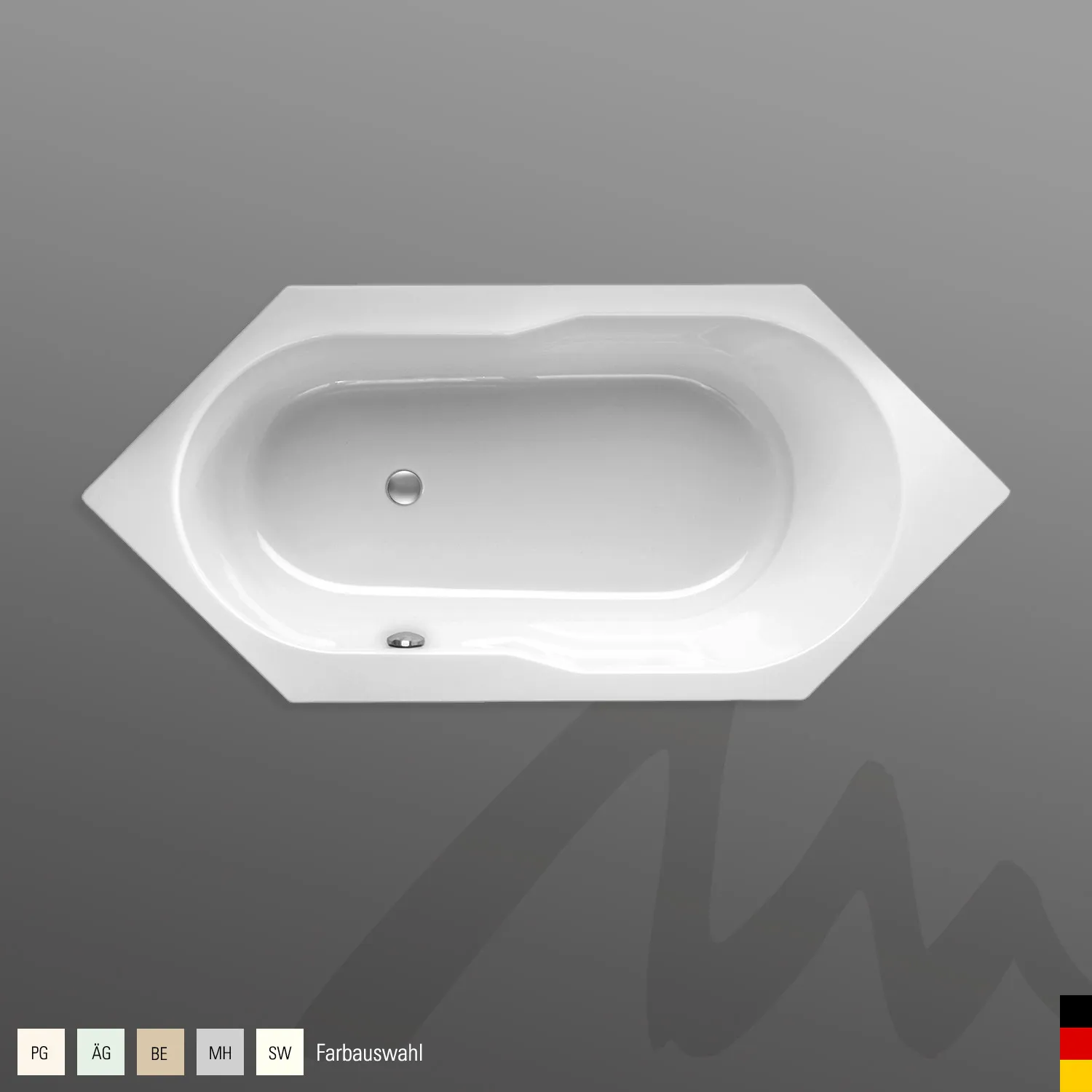 Mauersberger oleca Acryl-Badewanne 6-/8-Eckform 190⁄85 Mauersberger oleca Acryl-Badewanne 6-/8-Eckform 190⁄85