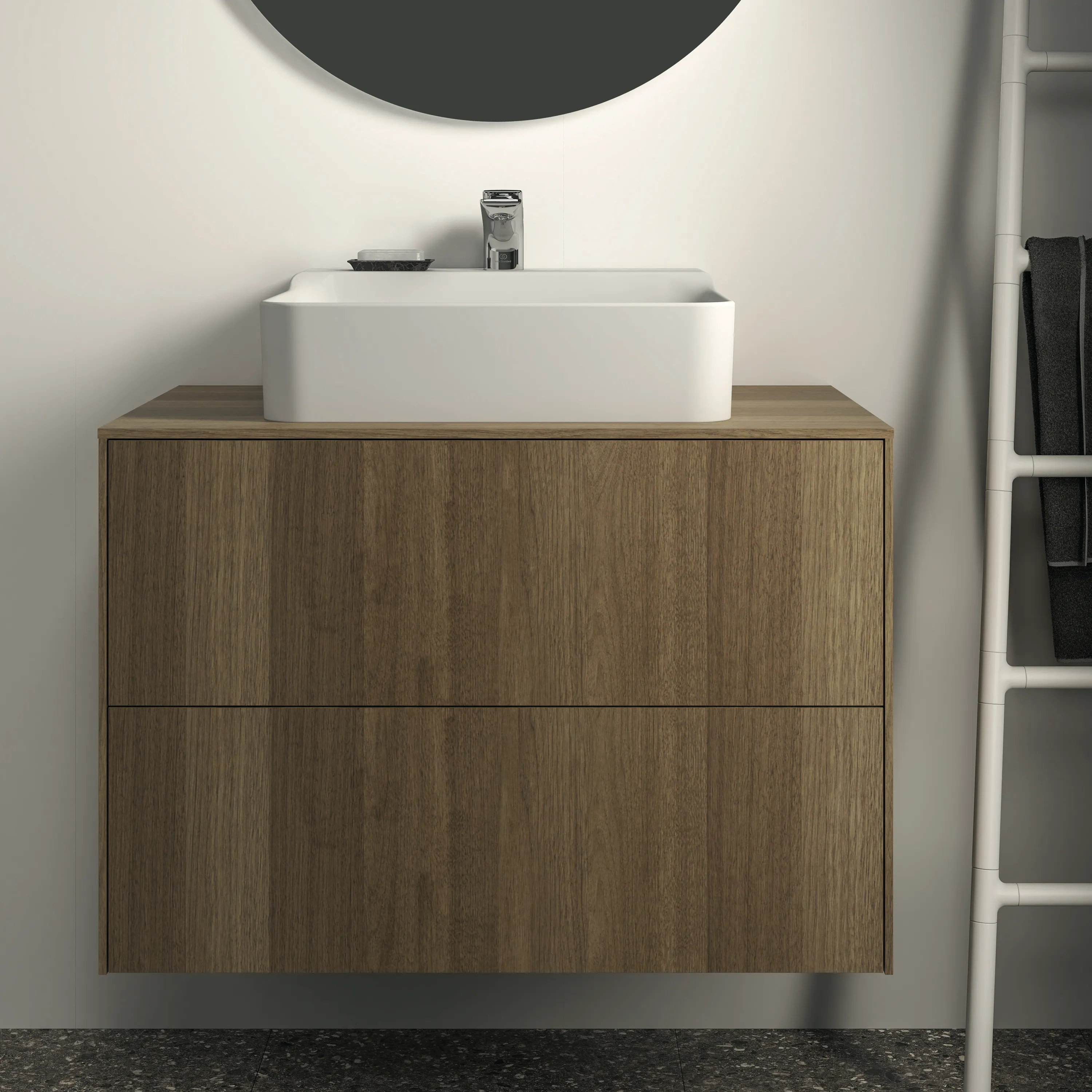 Ideal Standard Waschtischunterschrank Conca, Walnuss Dunkel