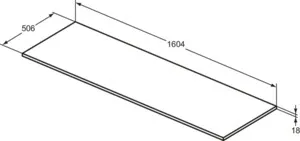 Waschtischplatte i.life B ohne Ausschnitt 1604x506x18mm Weiß matt Waschtischplatte i.life B ohne Ausschnitt 1604x506x18mm Weiß matt