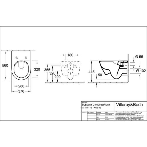 Set aus Wand-Tiefspül-WC „Subway 2.0“ mit CeramicPlus-Beschichtung inklusive WC-Sitz mit Absenkautomatik