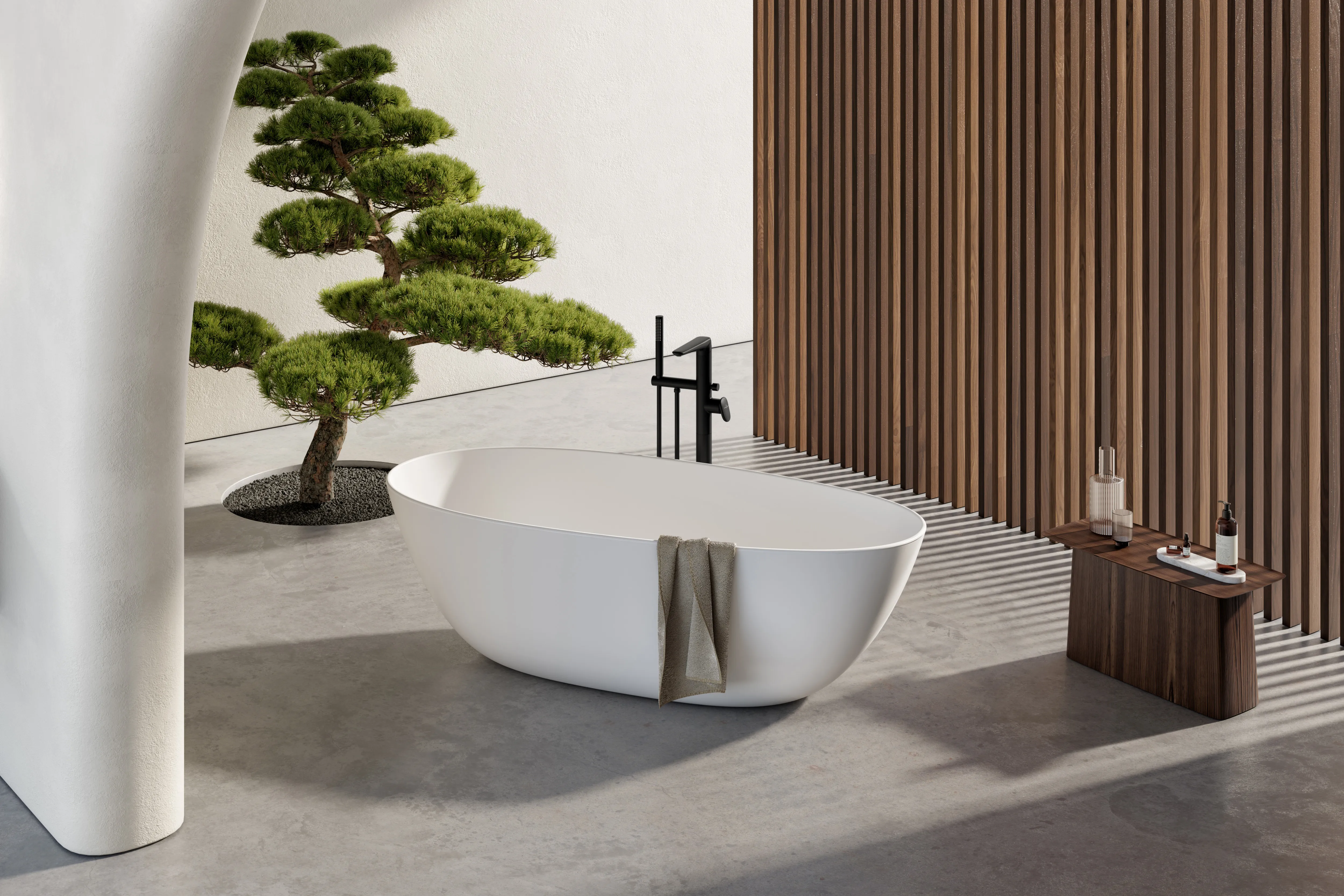 Villeroy & Boch Badewanne „Antao“ freistehend oval 170 × 75 cm in Stone White Villeroy & Boch Badewanne „Antao“ freistehend oval 170 × 75 cm in Stone White