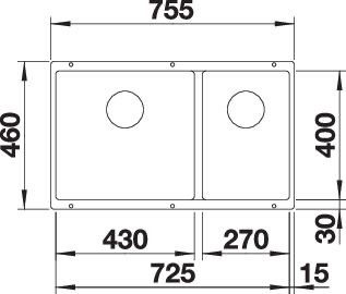 BLANCO SUBLINE 430/270-U BLANCO SUBLINE 430/270-U