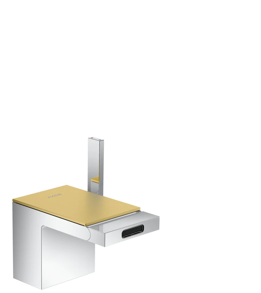 Hansgrohe AXOR MyEdition Bidetmischer - Einhebel-Bidetmischer mit Push-Open Ablaufgarnitur, Chrom, Ausladung 121 mm, Auslaufhöhe 83 mm