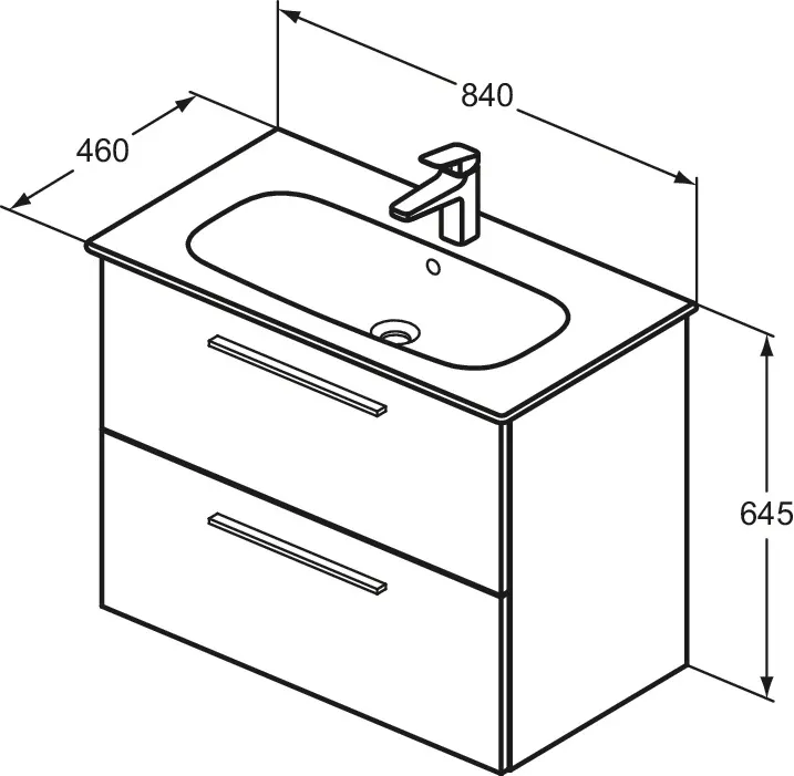 Möbelpaket i.life A mit Waschtisch 80cm und Unterschrank mit chrom Griff Weiß matt Möbelpaket i.life A mit Waschtisch 80cm und Unterschrank mit chrom Griff Weiß matt