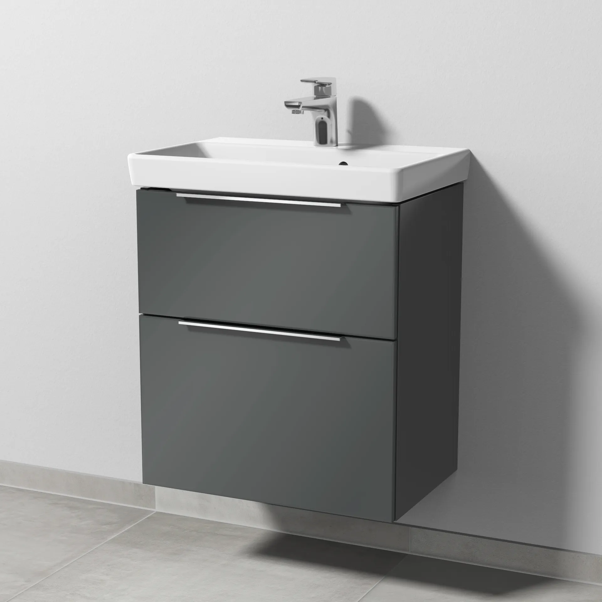 Sanipa Waschtischunterschrank „3way“ passend zu Keramik-Waschtische Avento von Villeroy & Boch 525 × 580 × 352 mm in Anthrazit (glanz) Sanipa Waschtischunterschrank „3way“ passend zu Keramik-Waschtische Avento von Villeroy & Boch 525 × 580 × 352 mm in Anthrazit (glanz)
