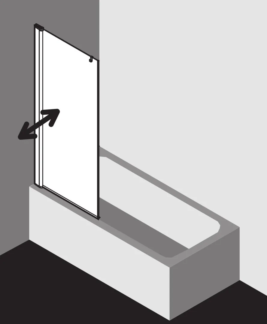 Kermi Duschtür Pendelflügel links „PEGA“ Glas Klar, Profile Silber Hochglanz, BV: 740 - 765 mm H: 1500 mm Kermi Duschtür Pendelflügel links „PEGA“ Glas Klar, Profile Silber Hochglanz, BV: 740 - 765 mm H: 1500 mm
