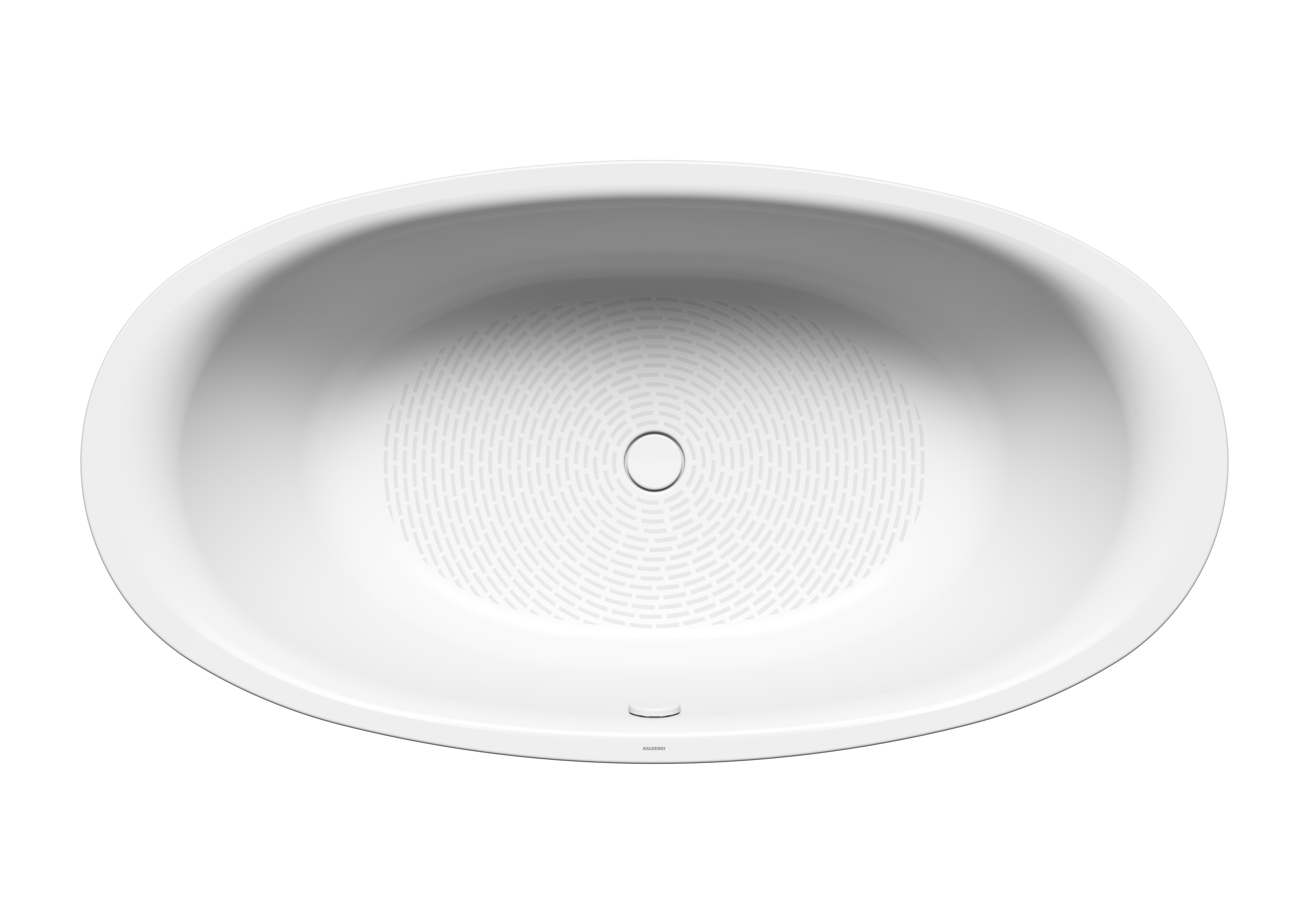 Kaldewei Badewanne „Ellipso Duo Oval“ oval 190 × 100 cm, mit Grifflochbohrungen in alpinweiß matt