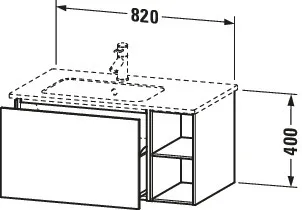 Duravit Waschtischunterschrank wandhängend „L-Cube“ 82 × 40 × 48,1 cm Duravit Waschtischunterschrank wandhängend „L-Cube“ 82 × 40 × 48,1 cm