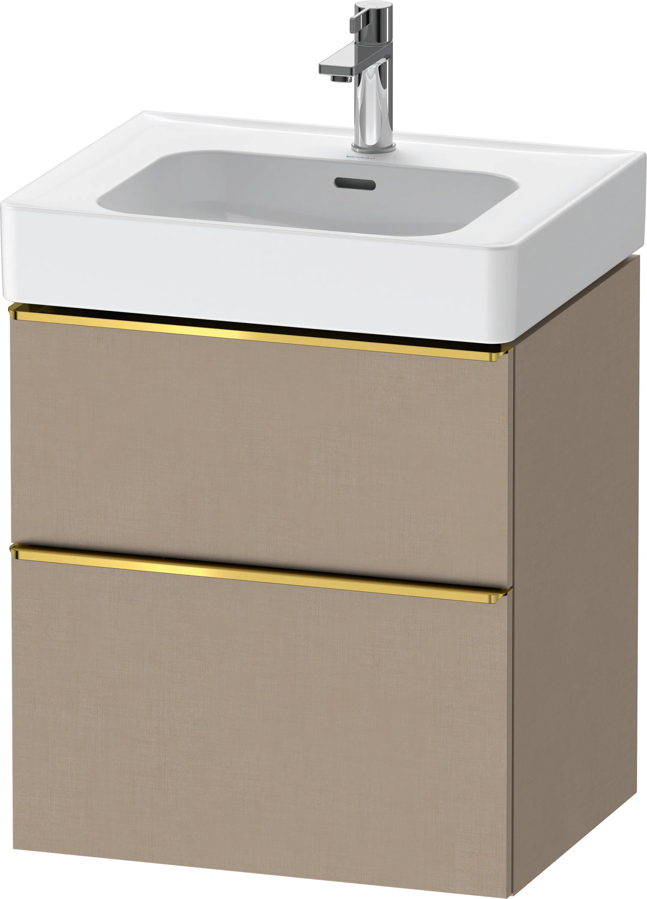 Duravit Waschtischunterschrank wandhängend „D-Neo“ 58,4 × 62,5 × 45,2 cm in Leinen