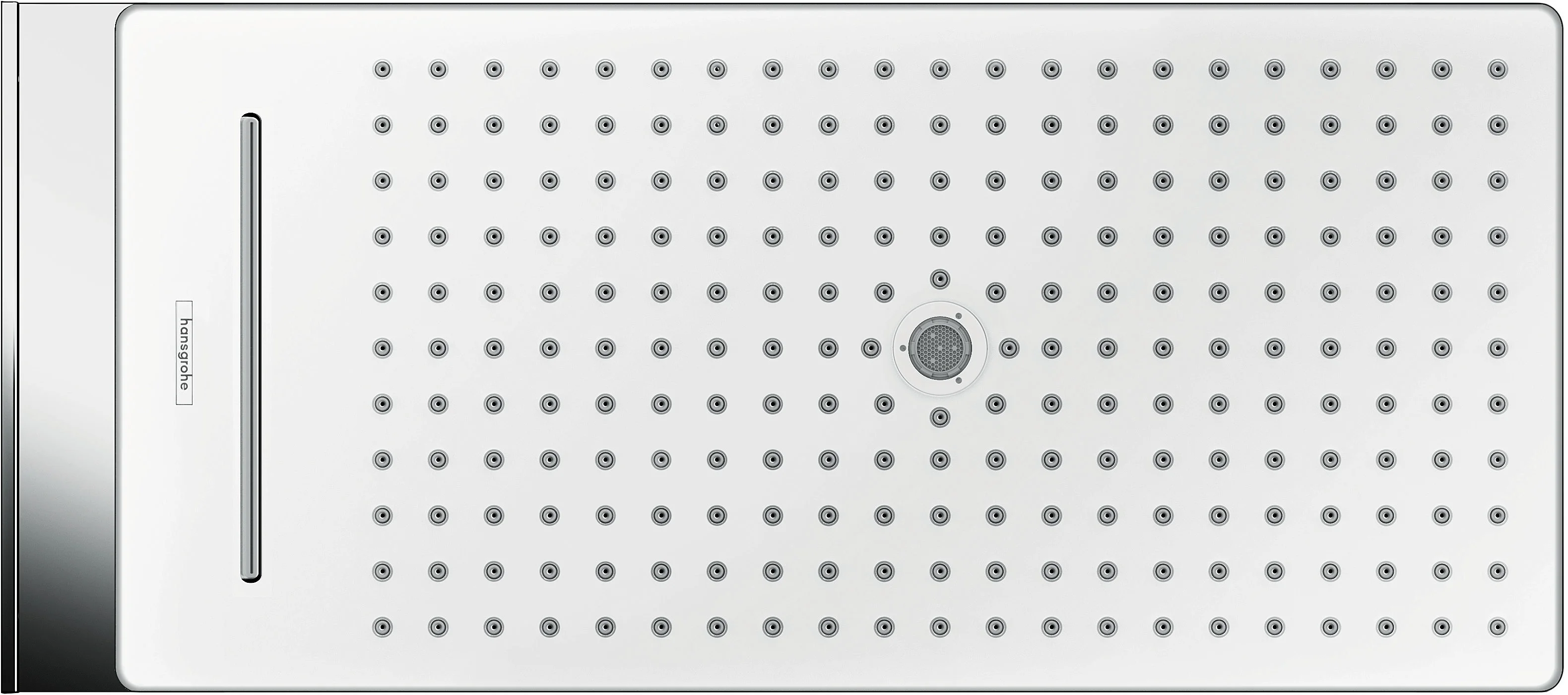 Hansgrohe Rainmaker Select Kopfbrause 580 3jet, Wandmontage weiß/chrom, 586 x 258 mm, 19,5–22 l/min Durchfluss