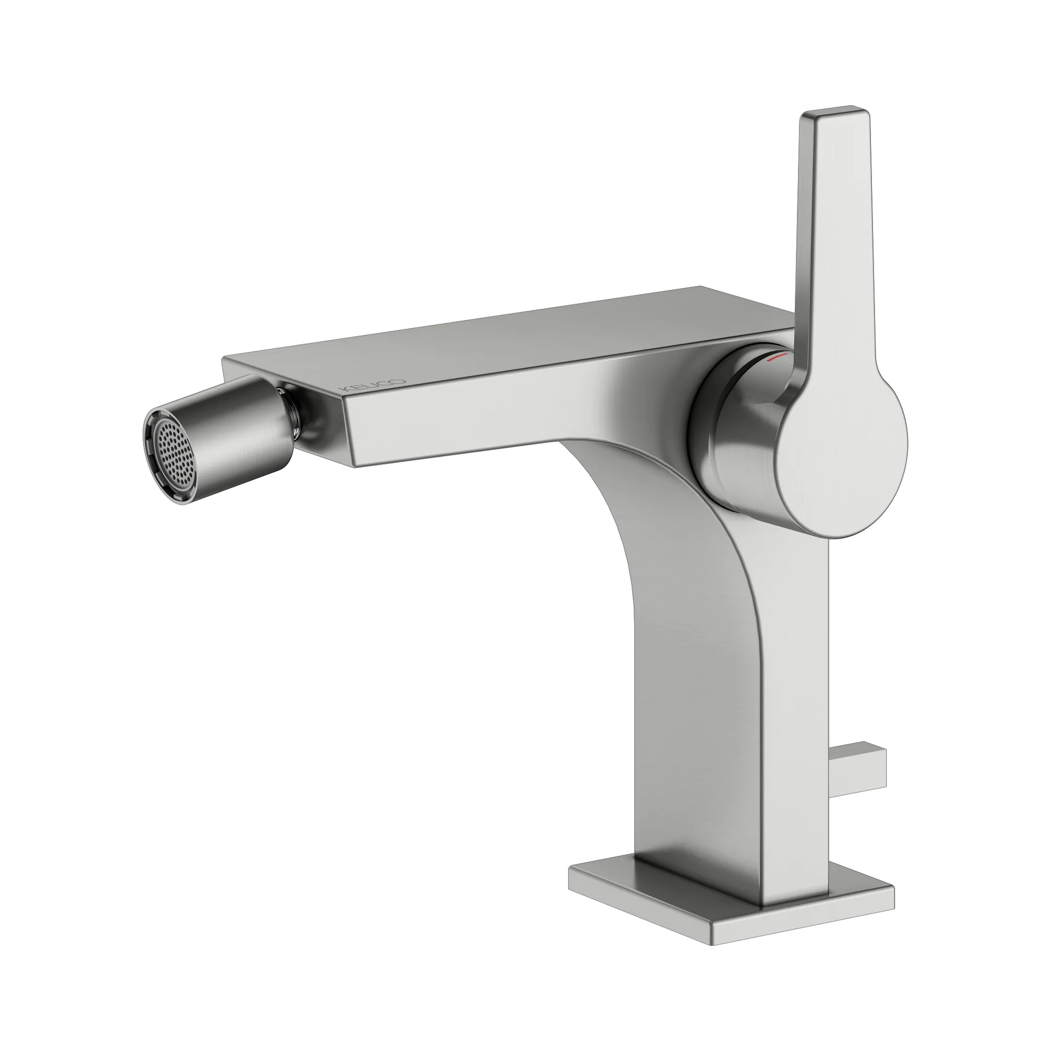 KEUCO EDITION 11 Einhebel-Bidetmischer mit Zugstangen-Ablaufgarnitur Edelstahl-finish