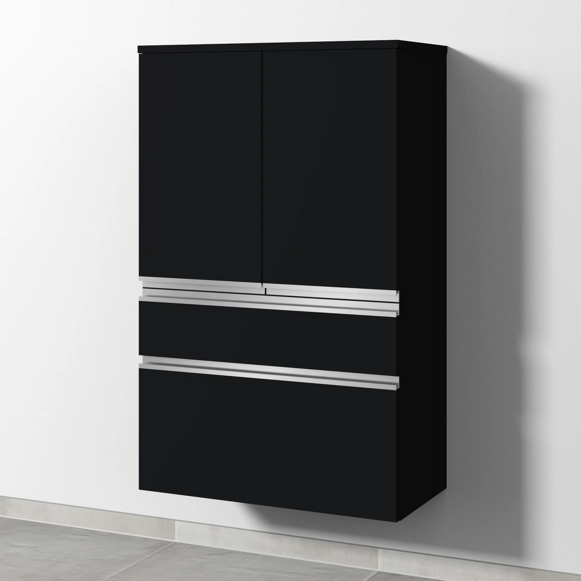Sanipa Mittelschrank „2morrow“ 700 × 1105 × 350 mm in Schwarz (matt) Sanipa Mittelschrank „2morrow“ 700 × 1105 × 350 mm in Schwarz (matt)