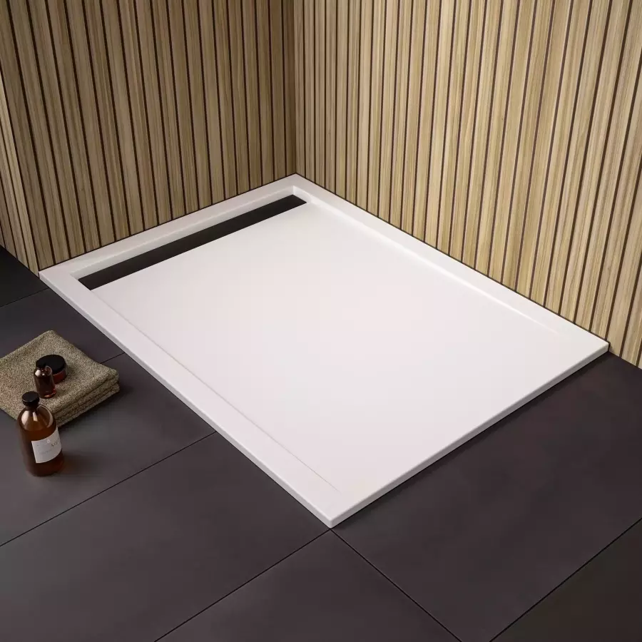 HSK quadrat Acryl-Duschwanne „superflach“ mit schmaler Ablaufrinne 90 × 90 cm ohne HSK quadrat Acryl-Duschwanne „superflach“ mit schmaler Ablaufrinne 90 × 90 cm ohne