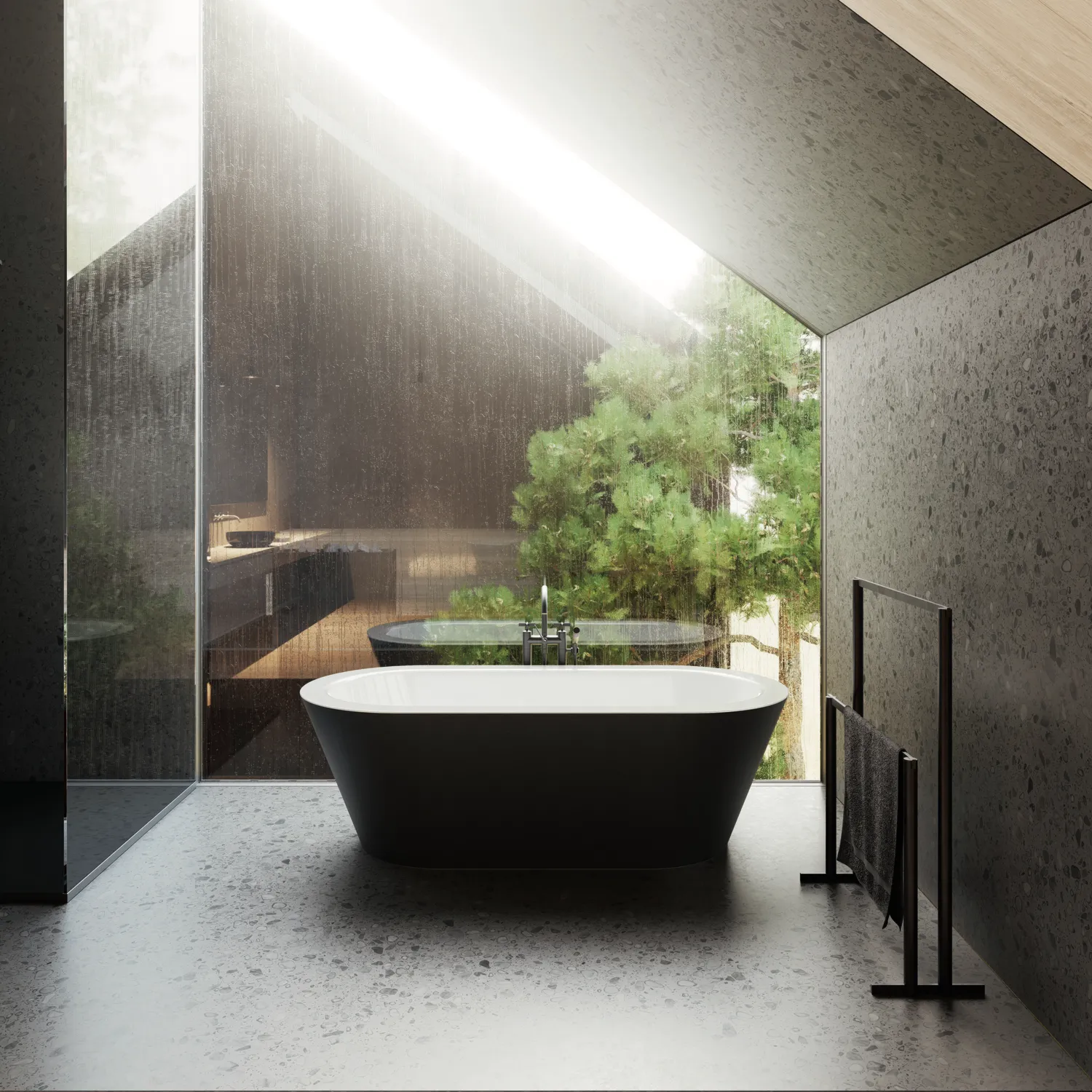 Bette BetteSilhouette Badewanne Oval Starlet Beige 1750x800x575 mm freistehend 2-Sitzer glasierter Titan-Stahl