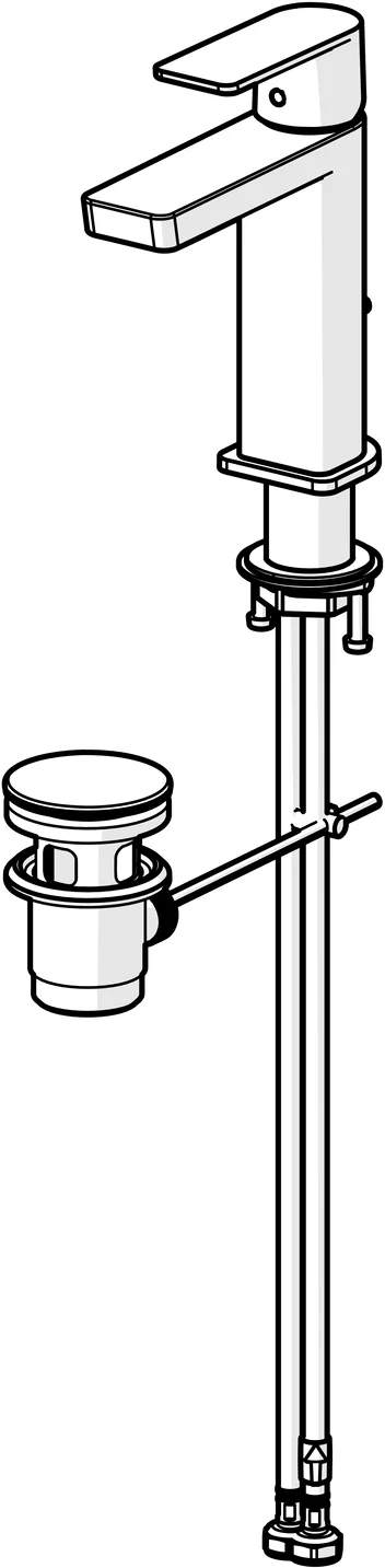 HansaSTELA ECO 5718 Waschtischarmatur Standmontage Einhebelmischer Chrom