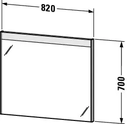 Duravit Spiegel „Brioso“ 82 × 70 cm