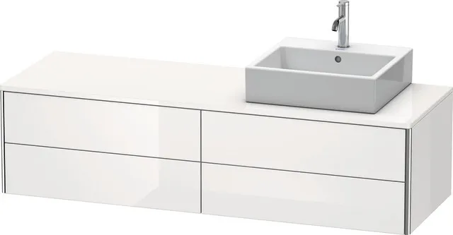 Duravit Waschtischunterschrank wandhängend „XSquare“ 160 × 40 × 54,8 cm Weiß Hochglanz