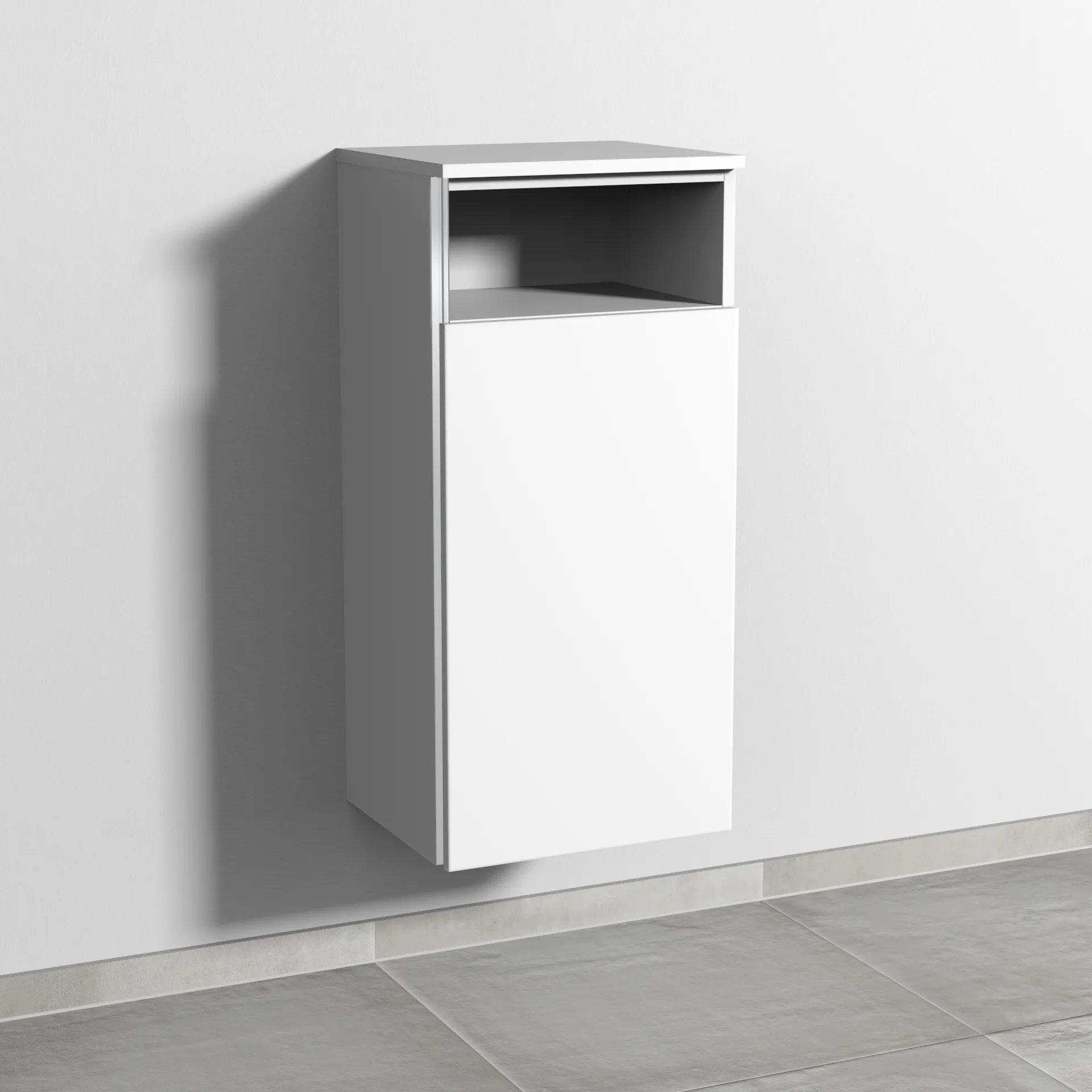 Sanipa Mittelschrank „3way“ 400 × 850 × 345 mm Anschlag rechts, in Weiß-Soft, Anschlag rechts