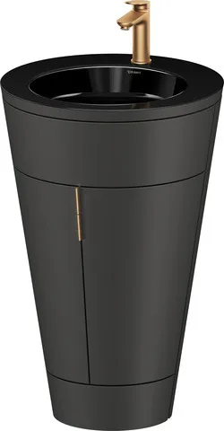 Duravit Waschtischunterschrank bodenstehend „Starck 1“ 56 × 86,4 × 60,5 cm in Schwarz Hochglanz