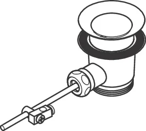 Hansgrohe Ablaufventil Chrom für Waschtisch- und Bidetmischer DN32 mit Zugstange, G 11/4, mit Überlauf Hansgrohe Ablaufventil Chrom für Waschtisch- und Bidetmischer DN32 mit Zugstange, G 11/4, mit Überlauf