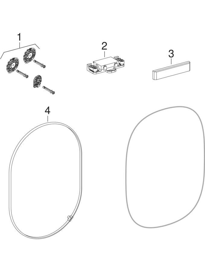 Geberit Spiegel „Option“ 60 × 80 cm, rechteckig