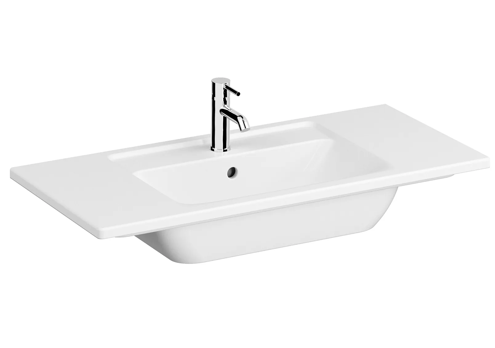 VitrA Integra Möbelwaschtisch 100 x 47 cm, Weiß Hochglanz VitrA Integra Möbelwaschtisch 100 x 47 cm, Weiß Hochglanz