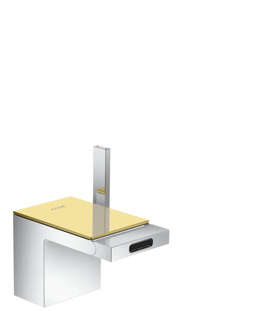 Hansgrohe AXOR MyEdition Bidetmischer - Einhebel-Bidetmischer mit Push-Open Ablaufgarnitur, Chrom, Ausladung 121 mm, Auslaufhöhe 83 mm
