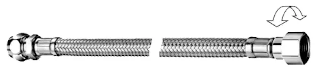Schlauch Clean-Flex S, flexibel, 500 mm, Zugfeste Messing-Konus-Quetschverschraubung Ø 8 mm (DN 10 G 3/8 AG), Überwurfmutter G 3/8 IG mit vormontierter Dichtung Schlauch Clean-Flex S, flexibel, 500 mm, Zugfeste Messing-Konus-Quetschverschraubung Ø 8 mm (DN 10 G 3/8 AG), Überwurfmutter G 3/8 IG mit vormontierter Dichtung